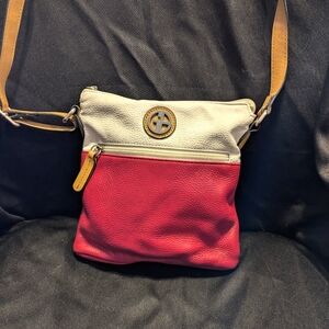 Giani Bernini Pink Cross Body Leather Bag
